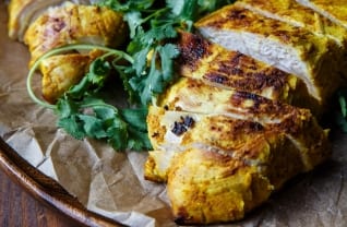 Una pequeña acción de gracias: pechuga de pavo con especias de la India