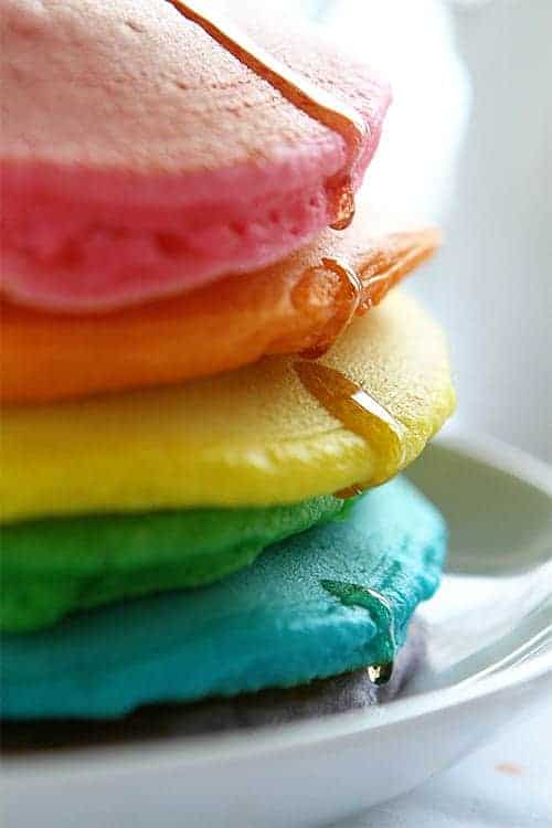 panqueques arcoiris perfectos