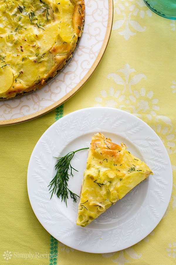 Smoked Salmon Potato Leek Torta