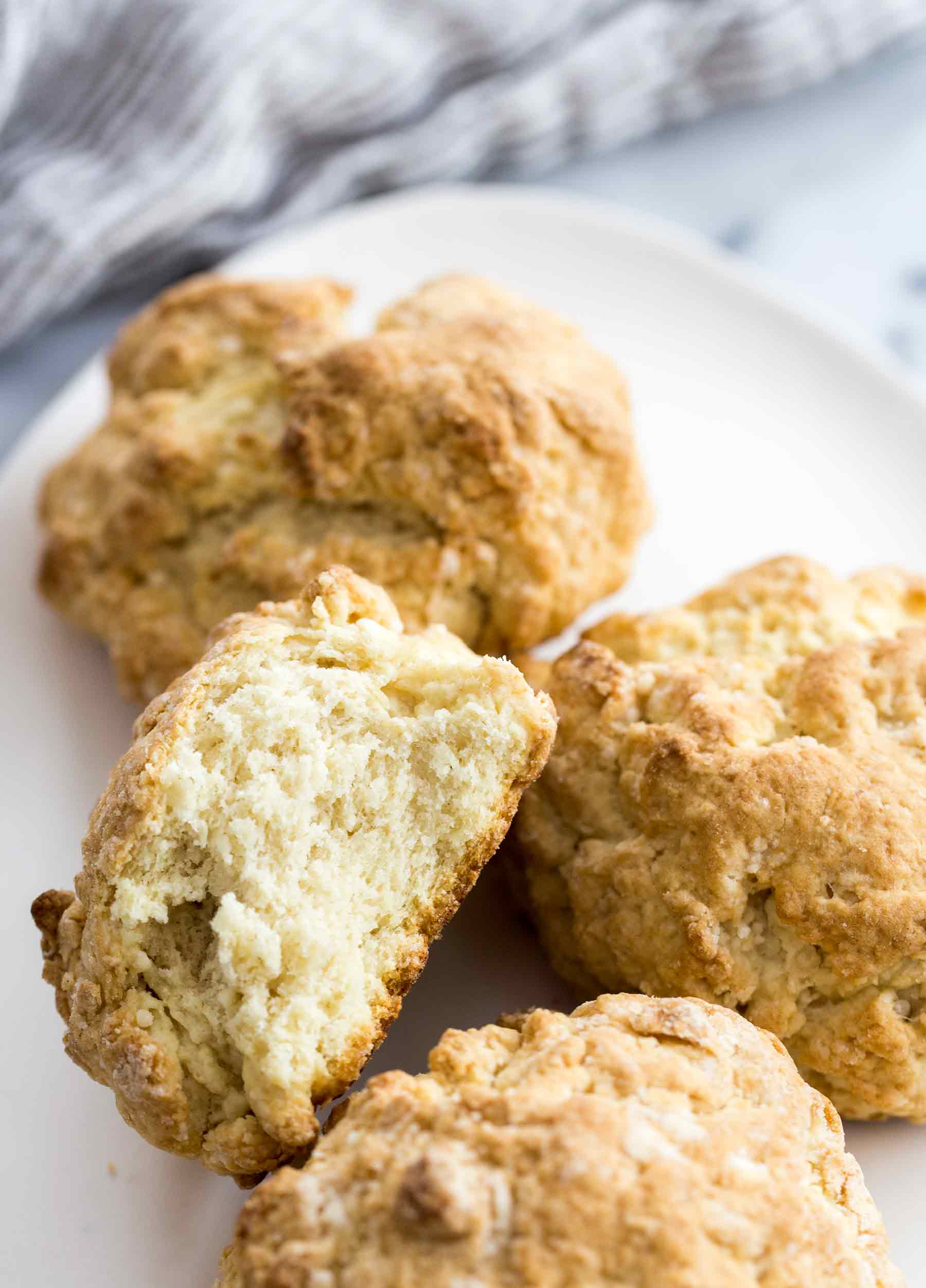 Shortcake Biscuits made with coconut oil and almond milk