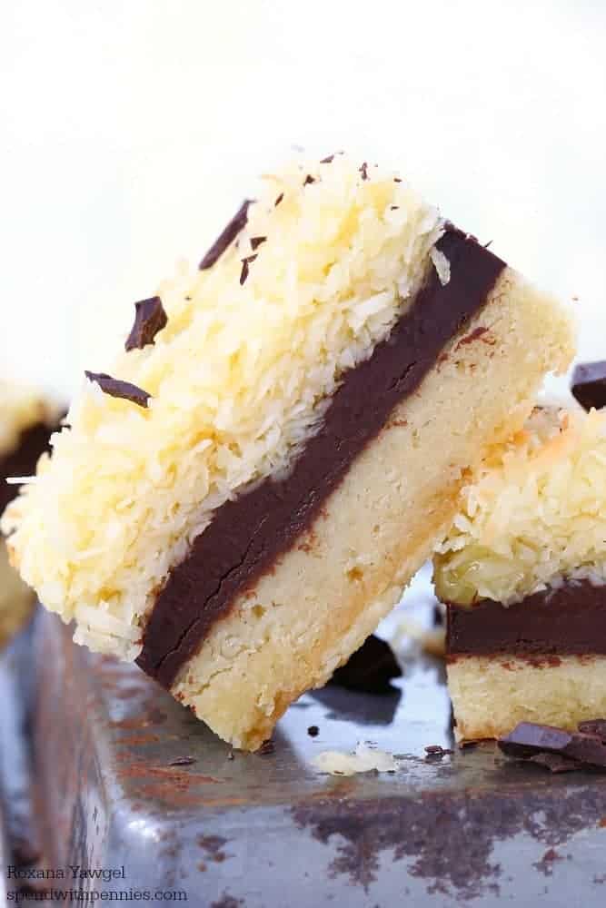 Chocolate Fudge Ripple Coconut Bars