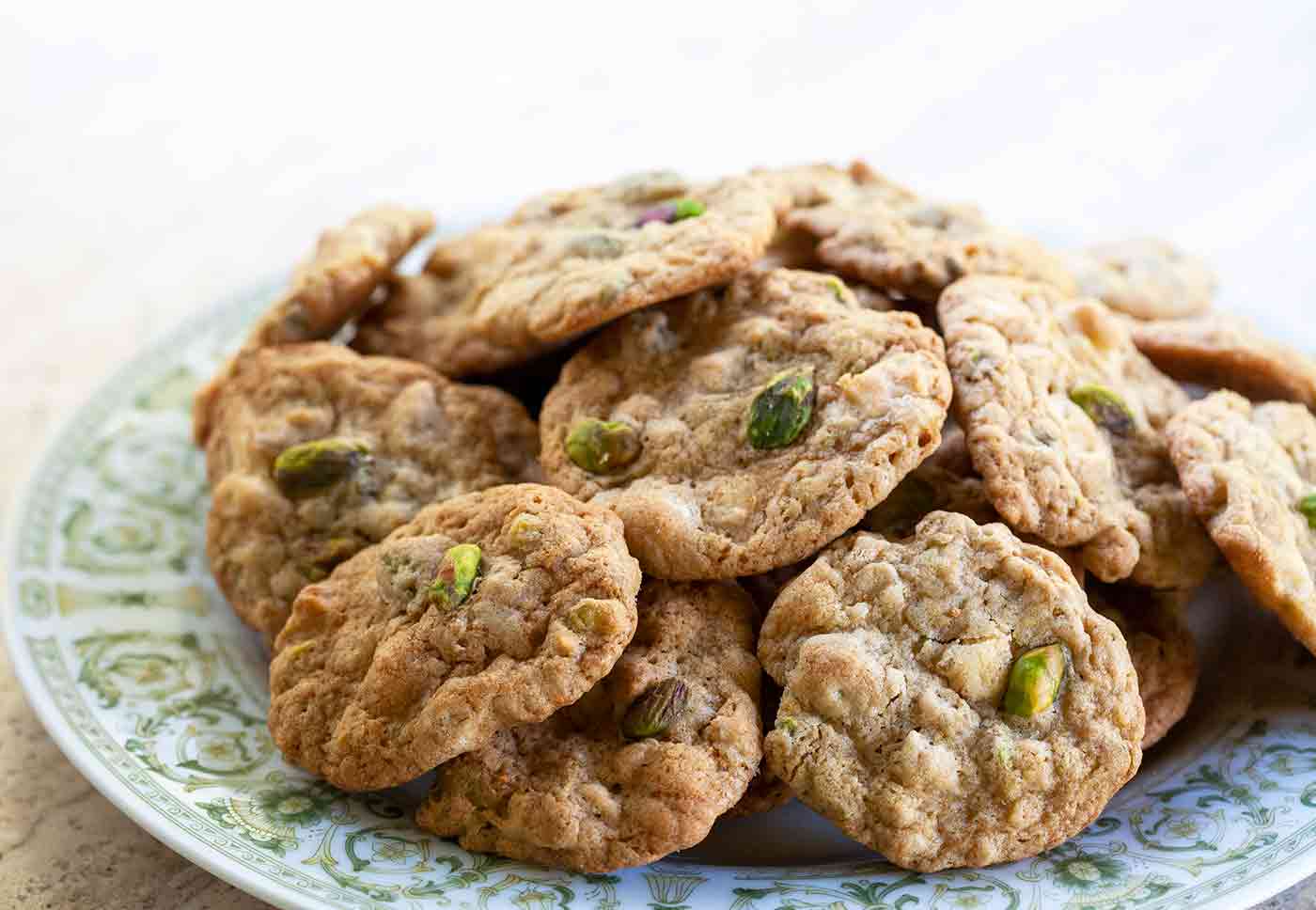 Pistachio White Chocolate Cookies