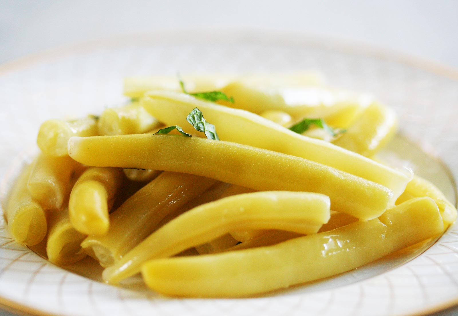 Wax Beans with Mint