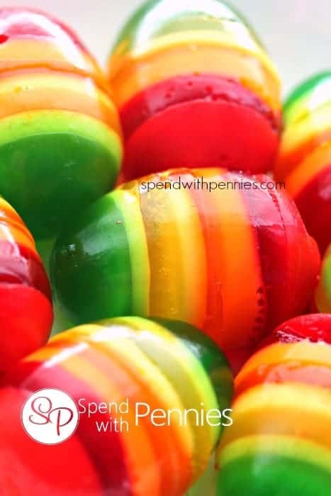 colorful jello easter eggs