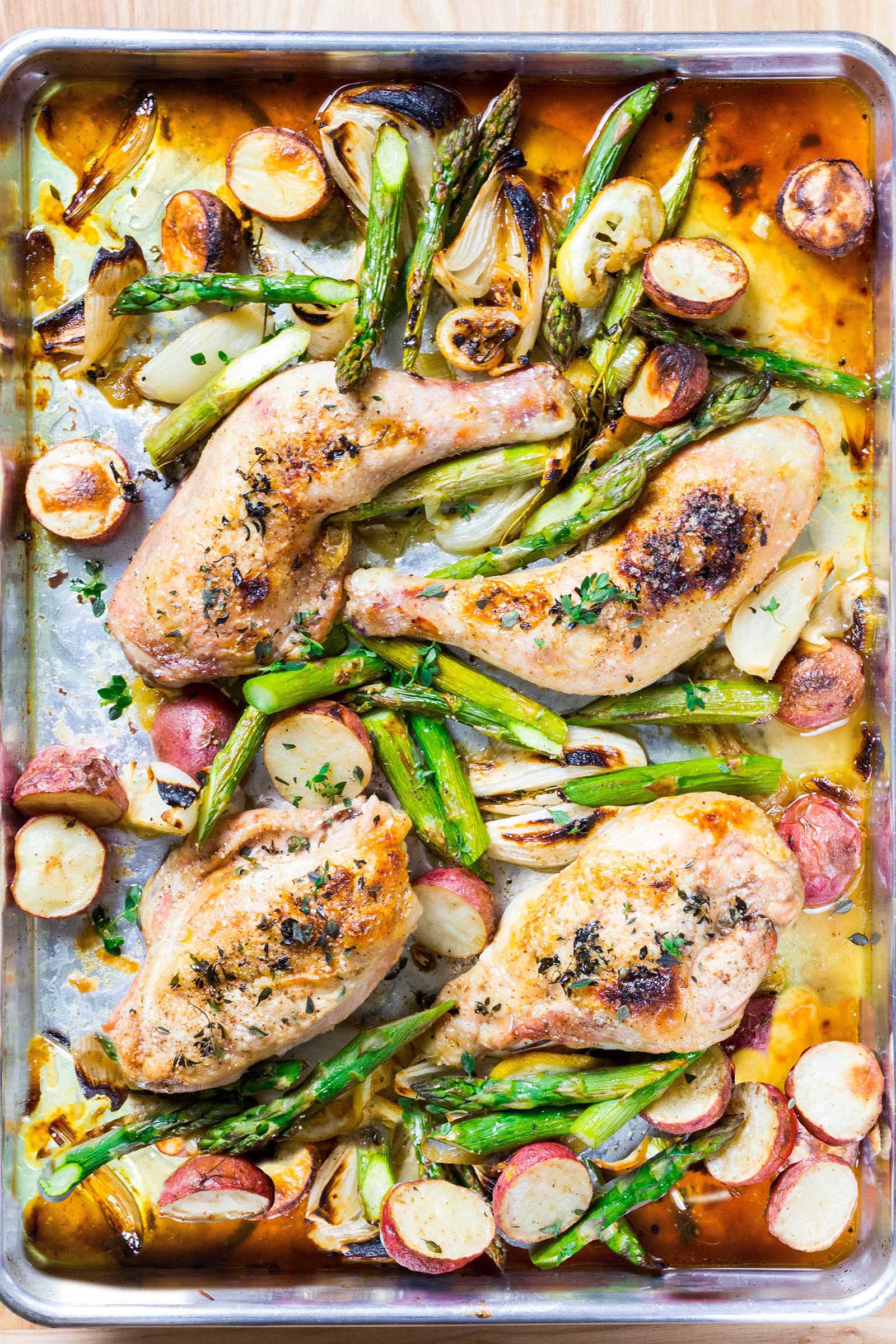 Sheet Pan Chicken with Asparagus and Potatoes