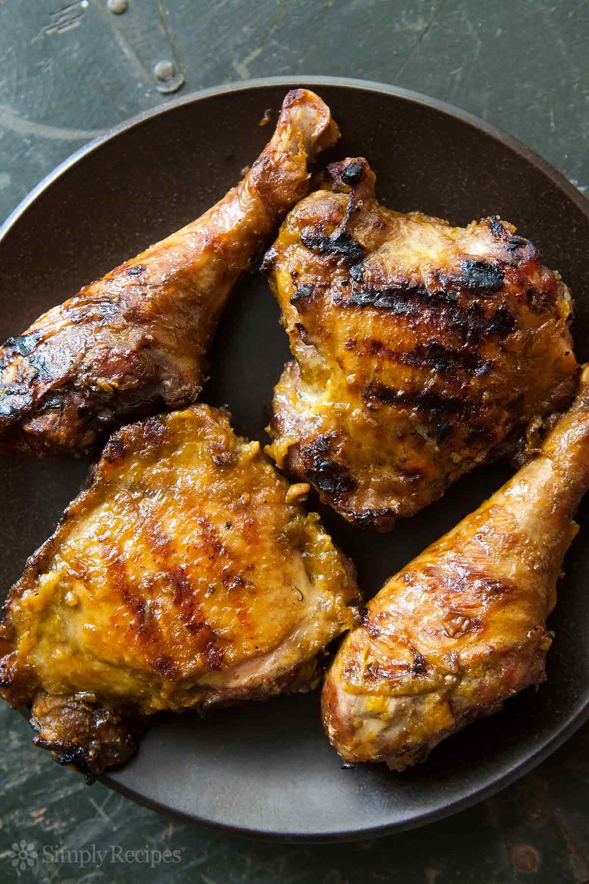 BBQ Turkey with Mustard Sauce