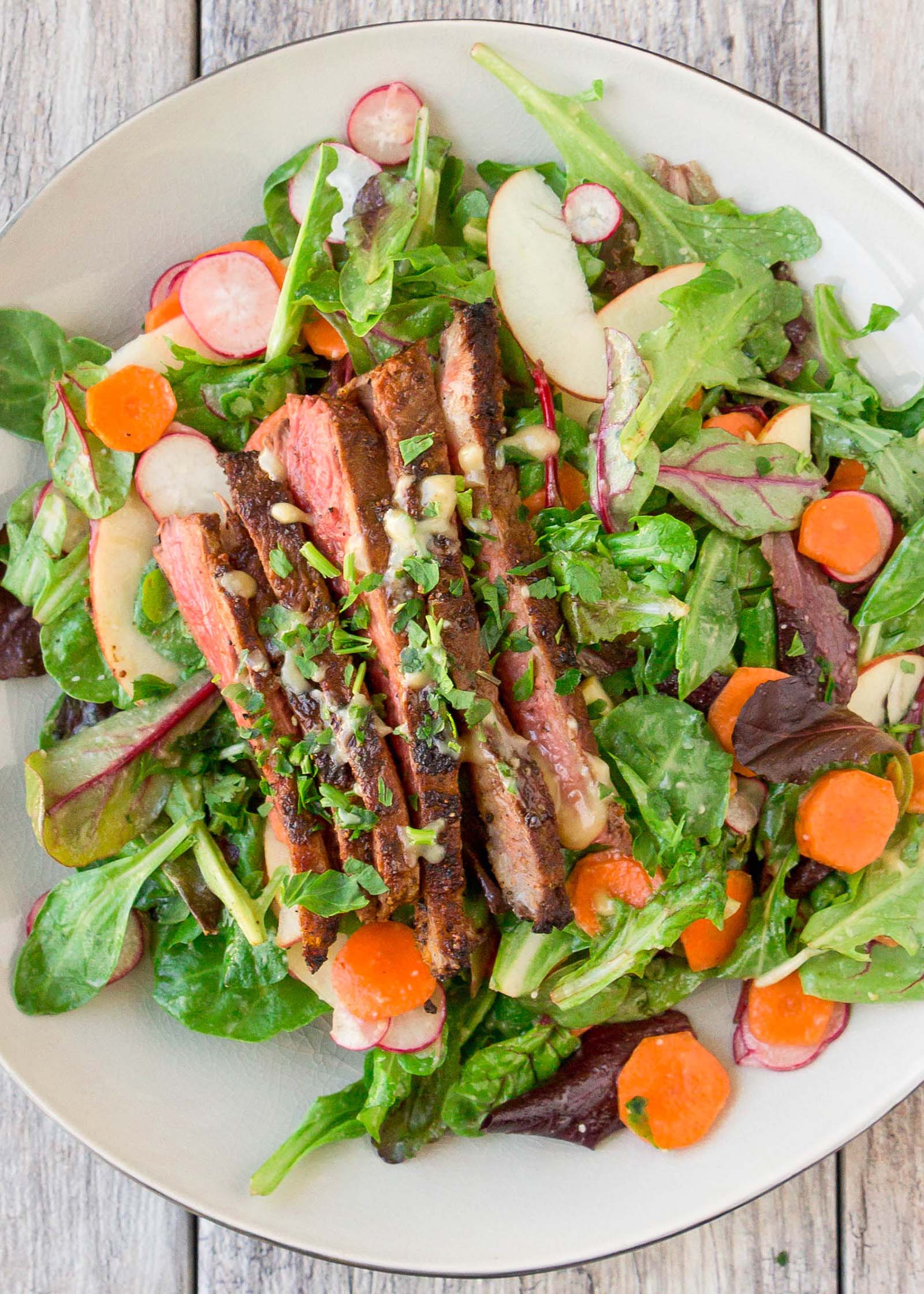 Steak Salad with Miso Vinaigrette