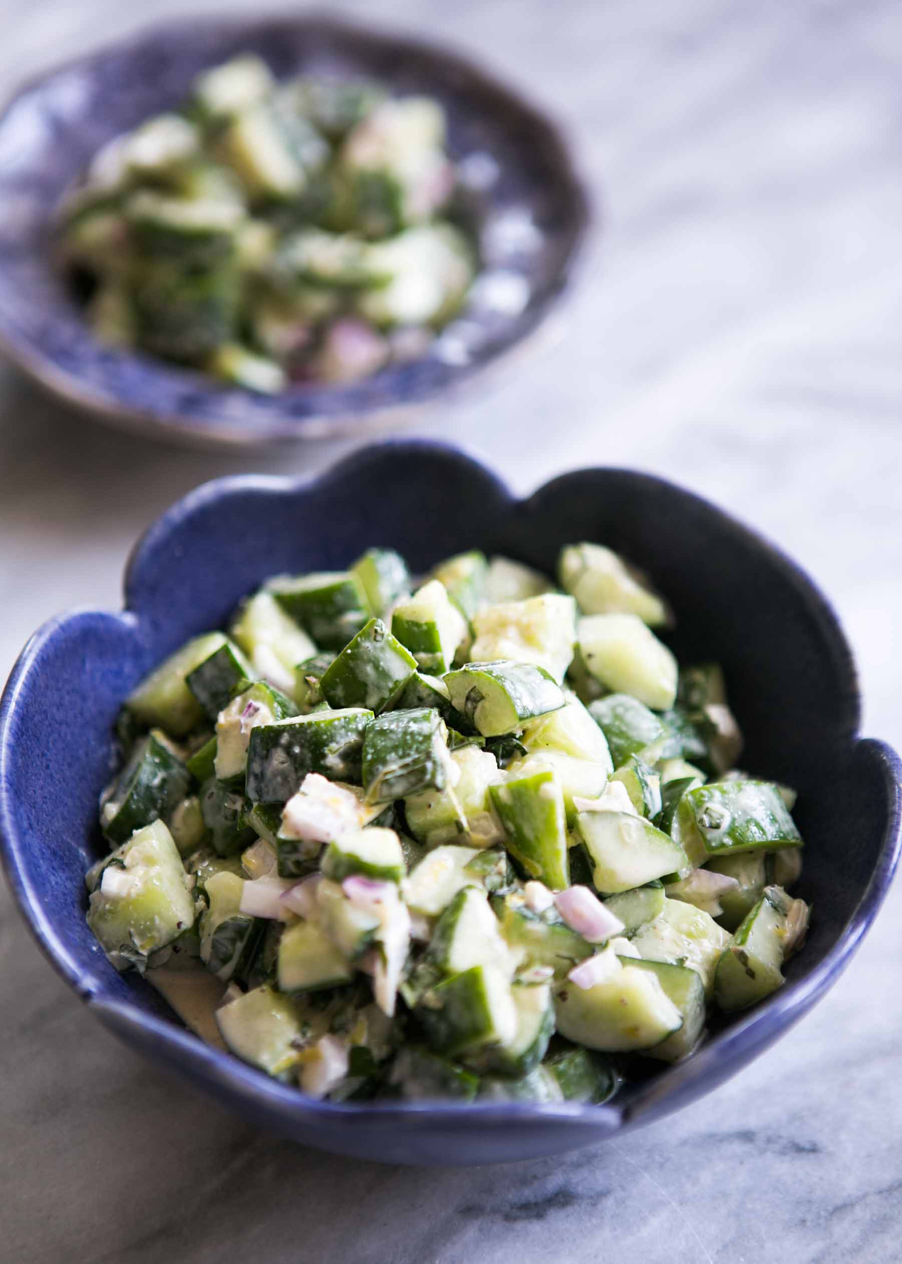 Cucumber Salad with Tahini Dressing