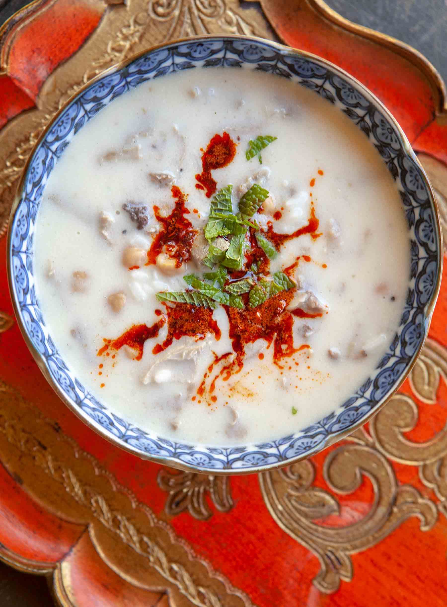 Spicy Turkey Soup with Chickpeas, Yogurt, and Mint