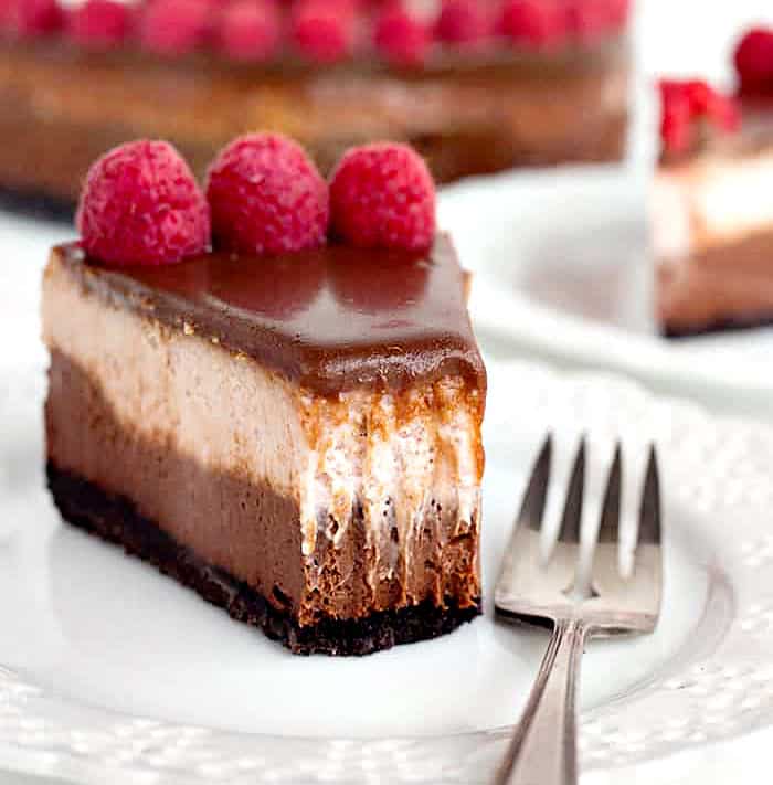 Choklad hallonostkaka