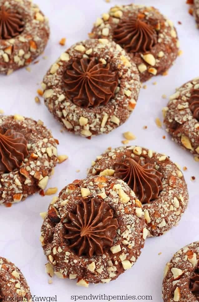 Různé soubory cookie otisků prstů z čokolády