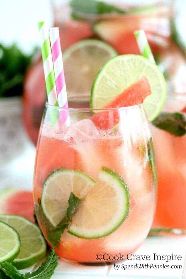 Färsk vattenmelon Mojito