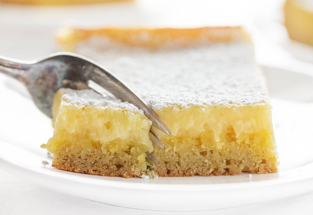 Lemon Cut Fork Ooey Gooey Cake