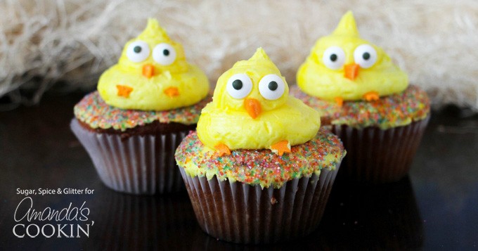 Påsk chick cupcakes