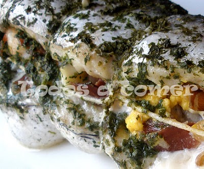 Recept na štikozubce plněný šunkou a krevetami