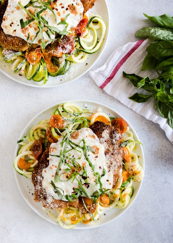 Sommar kycklingparmesan med nudlar