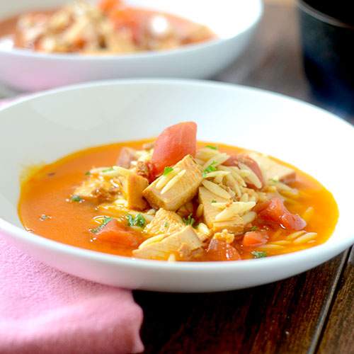 Chicken Tomato Orzo Soup