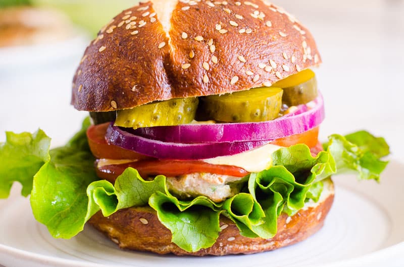 receta de hamburguesa de pavo saludable