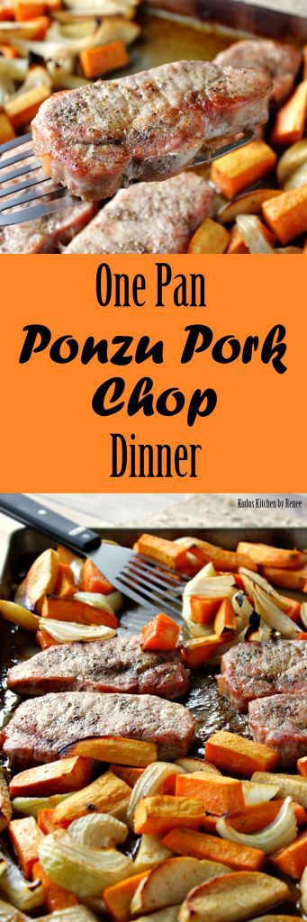 Cena de una chuleta de cerdo Pan Ponzu | Kudos Kitchen de Renee