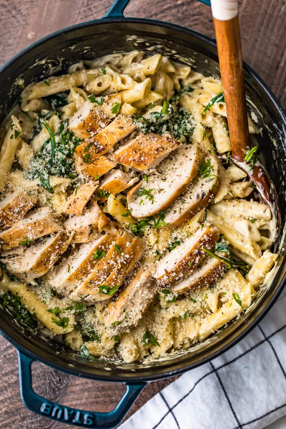 Receta de pasta florentina con pollo + ¡Pasta fácil!