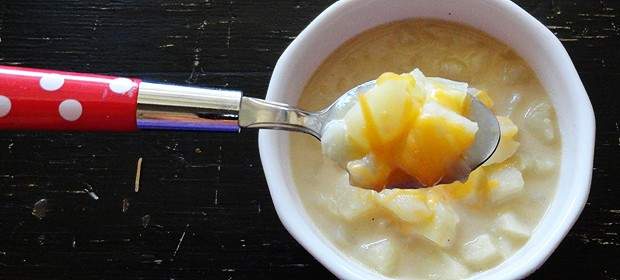 Easy Cheddar Topped Potato Soup