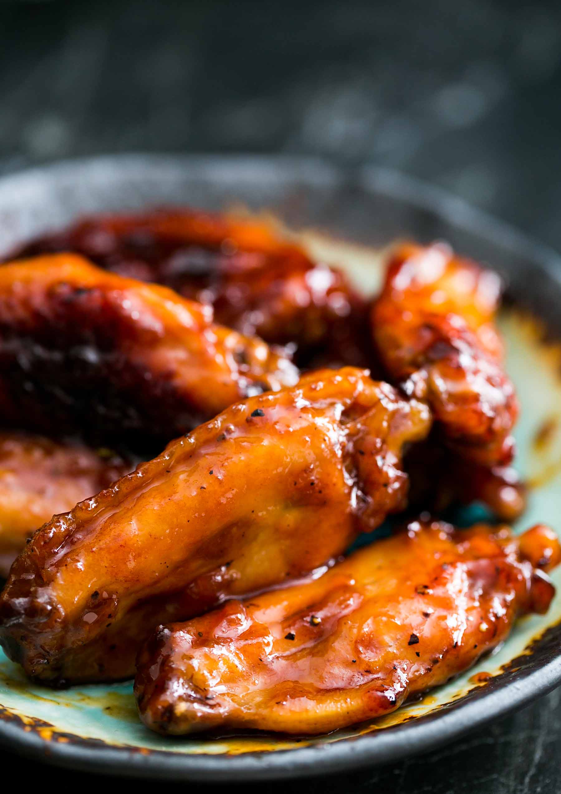 Bourbon Maple Glazed Chicken Wings
