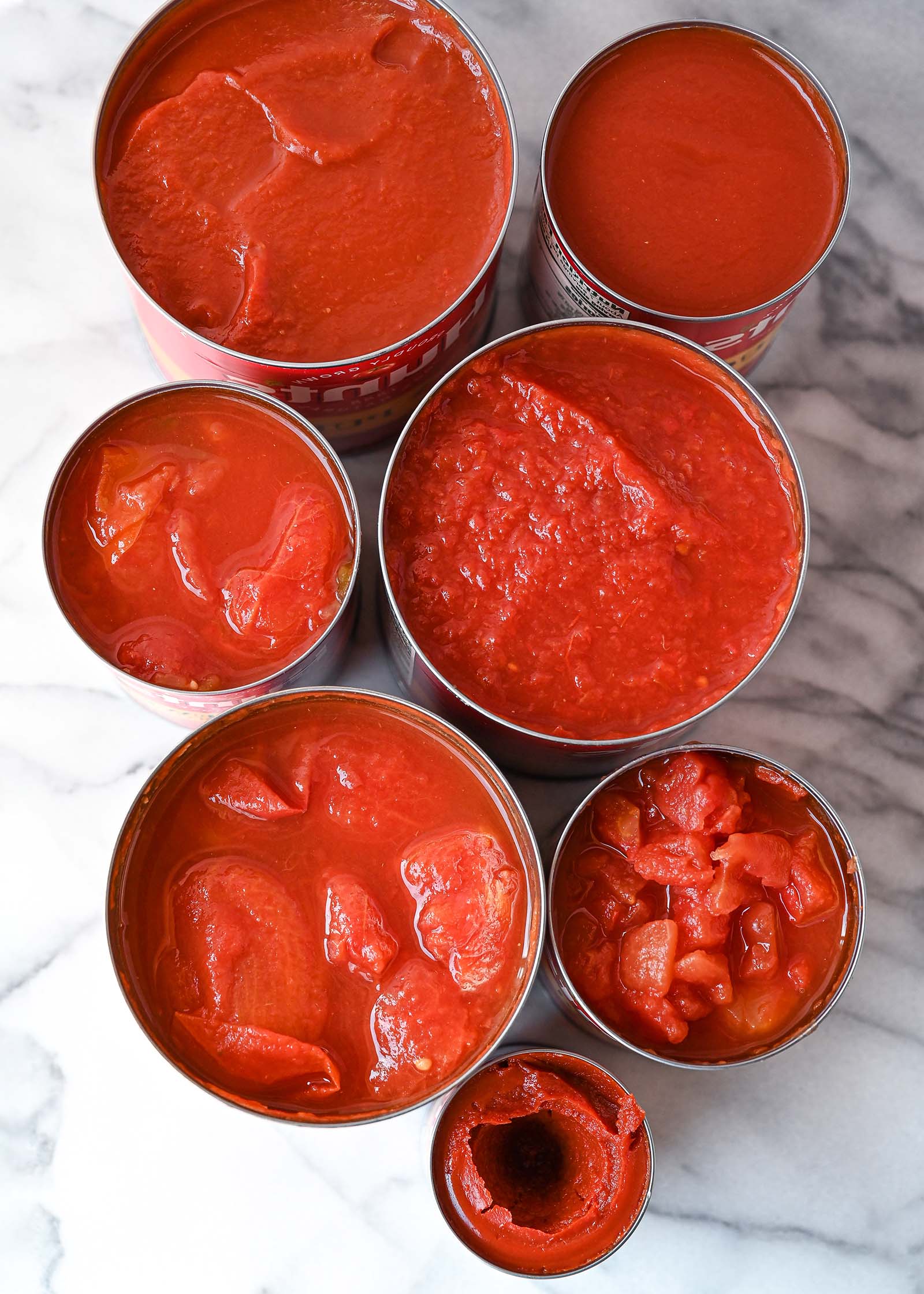 Inside canned tomatoes