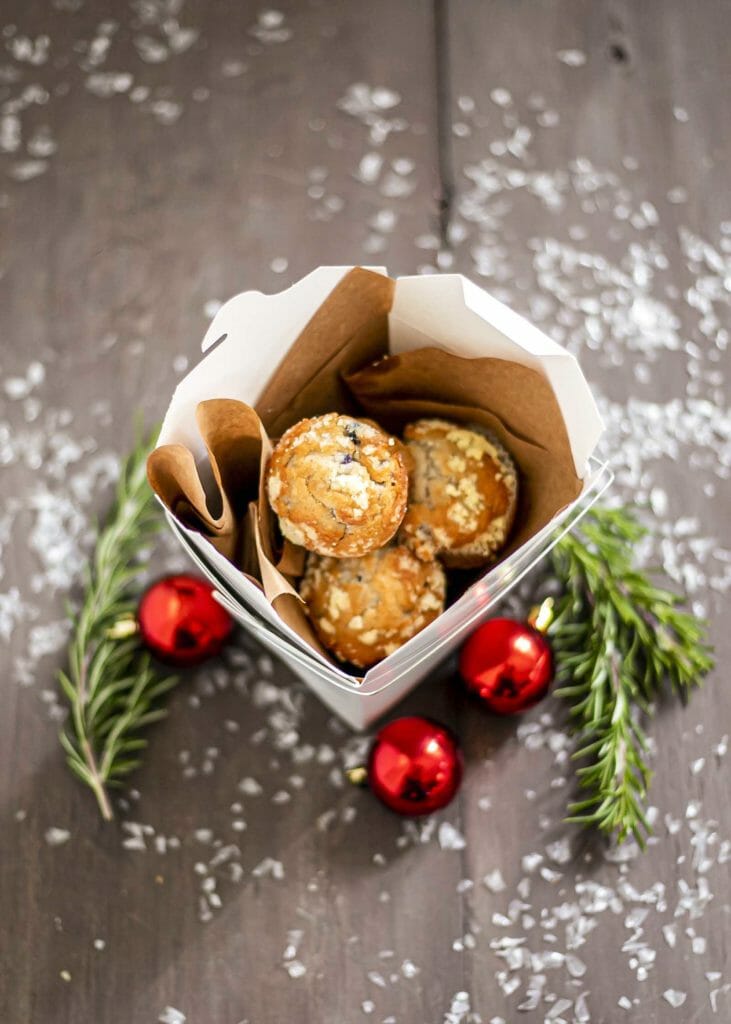 Embalaje de muffins para regalos de comida navideña