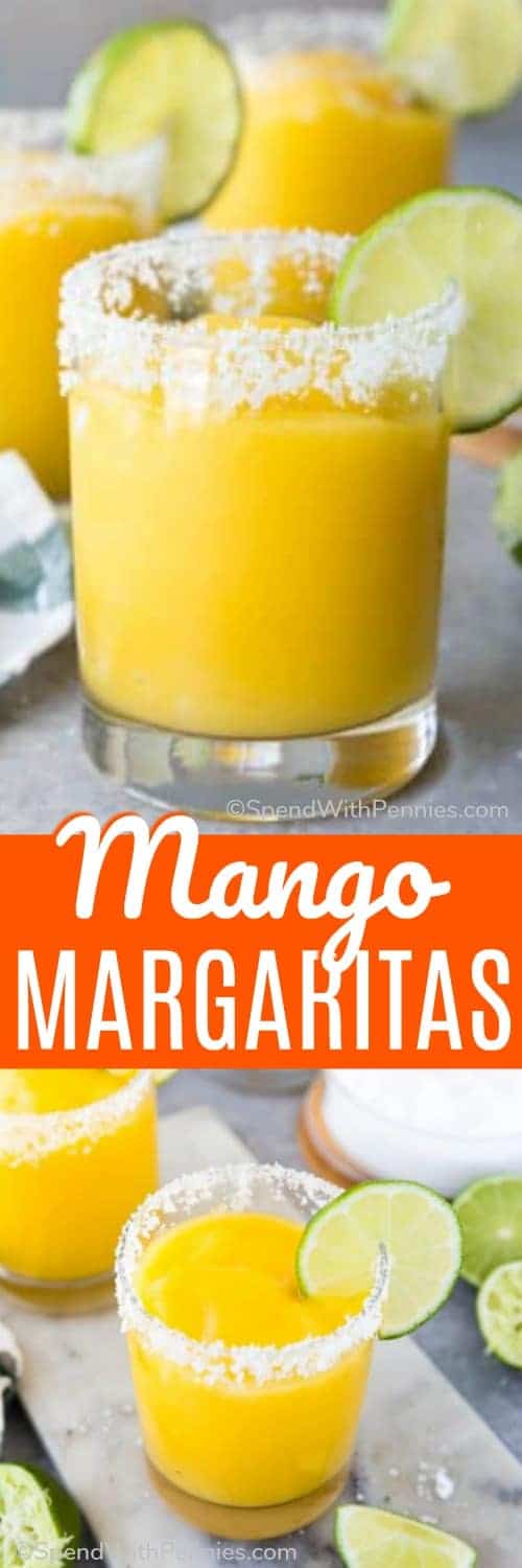 Margaritas de mango con título