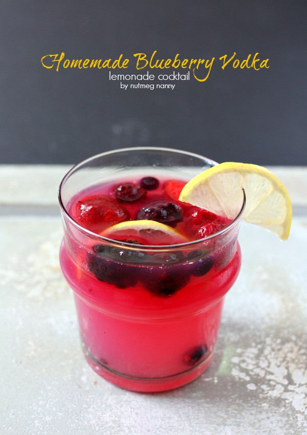 This homemade blueberry vodka stars perfectly in this refreshing lemonade cocktail. So easy to make and perfect for summertime sipping! You
