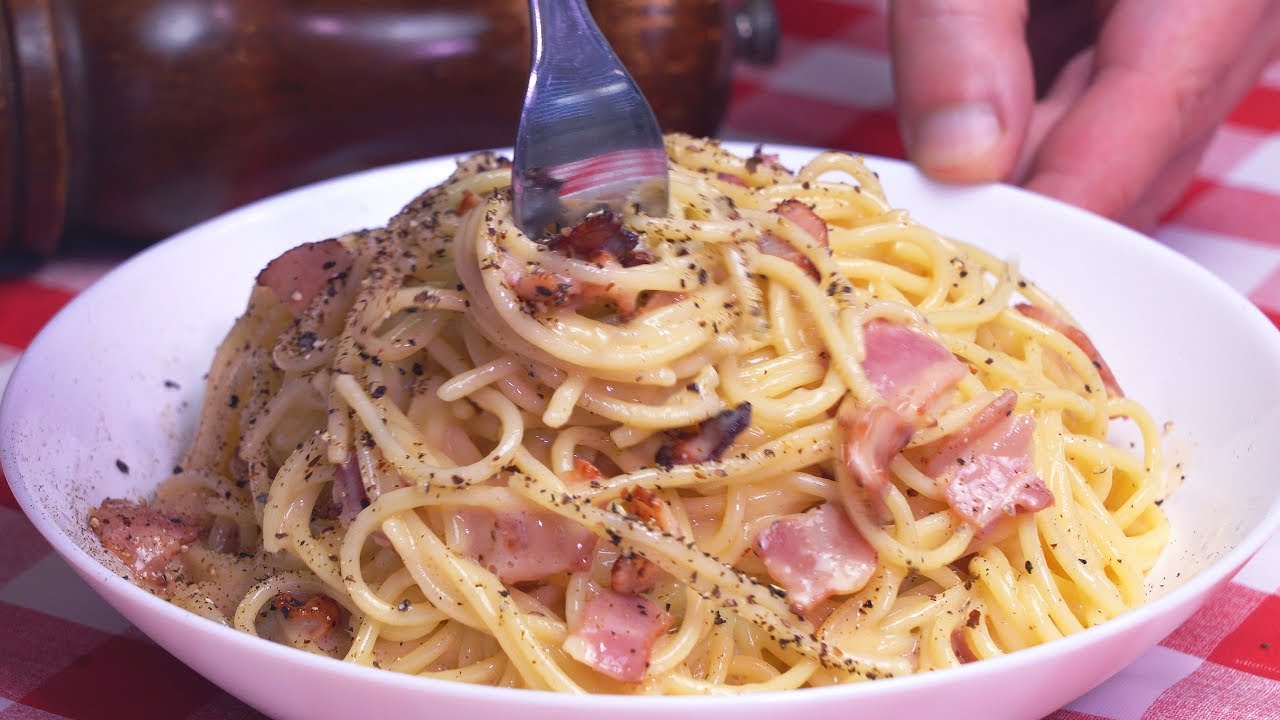 Como hacer espaguetis a la carbonara