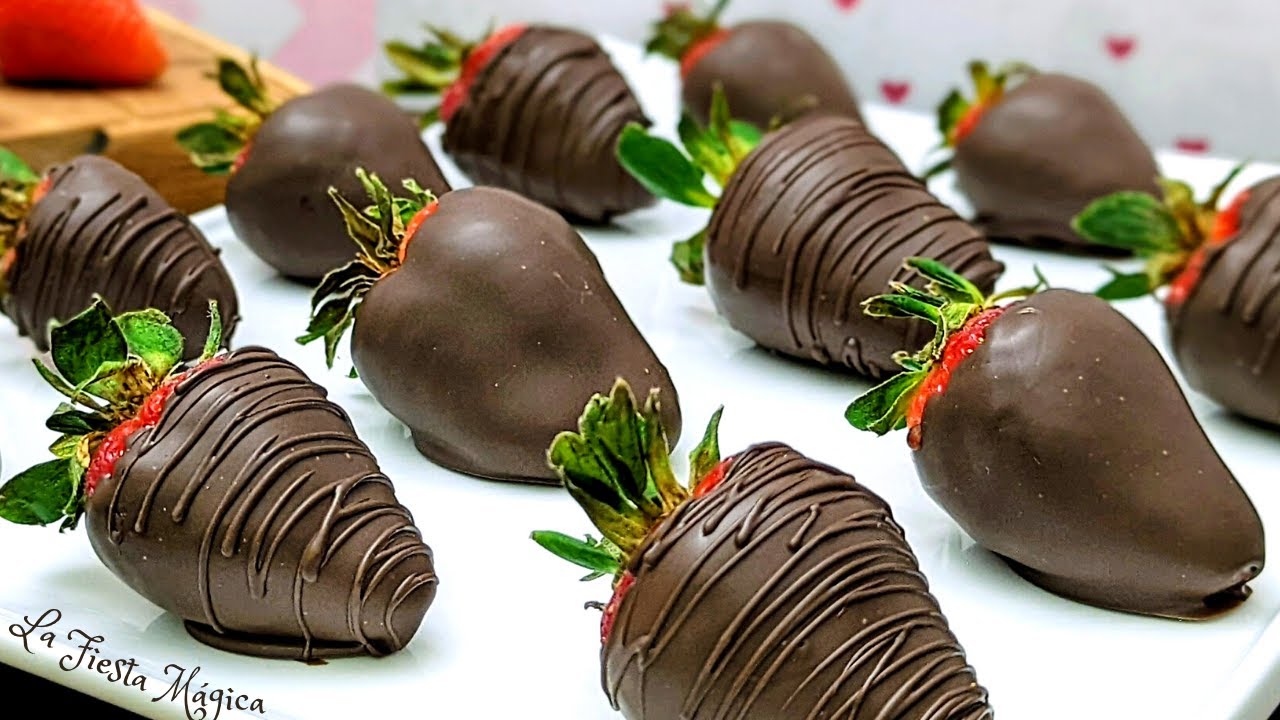 Fresas cubiertas de chocolate cinco maneras