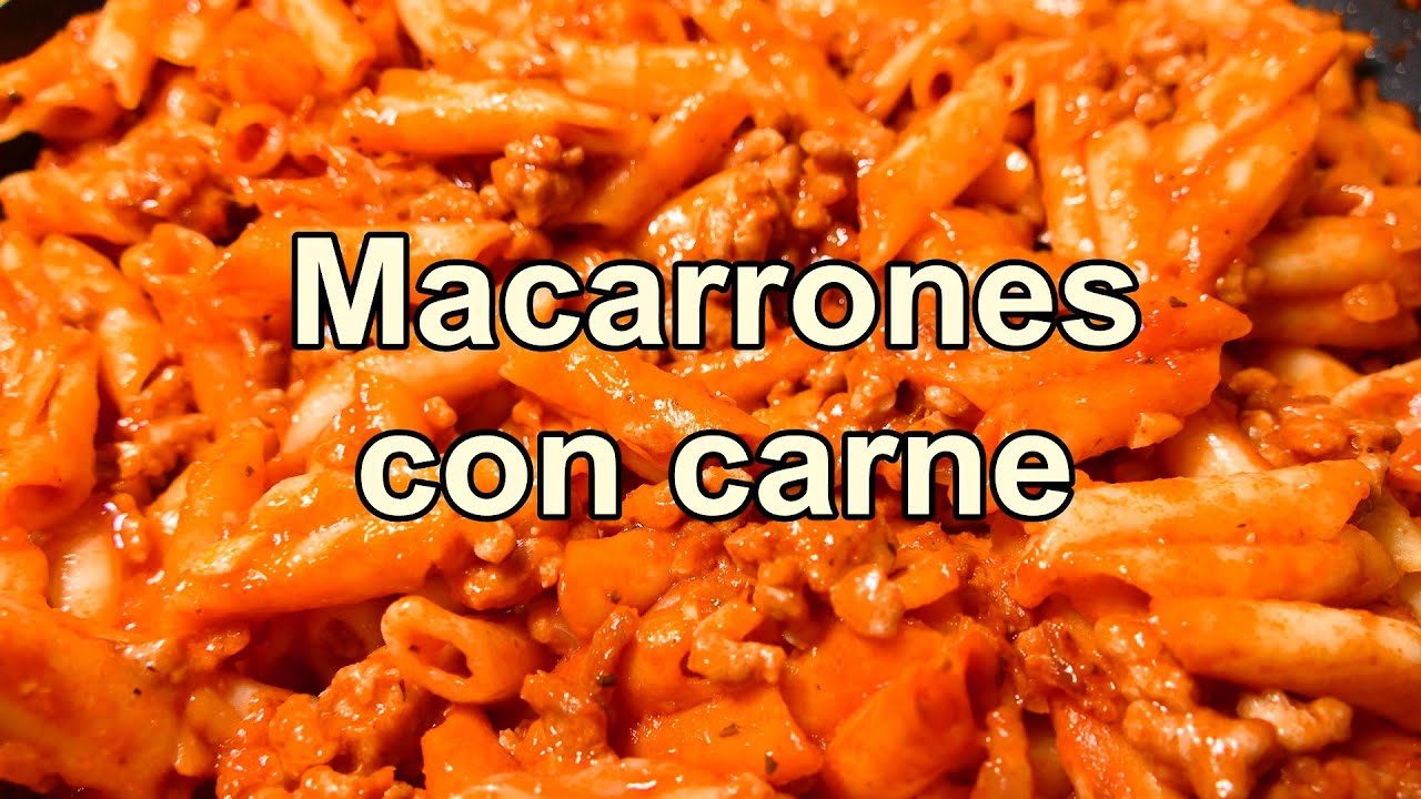 como hacer macarrones con carne picada