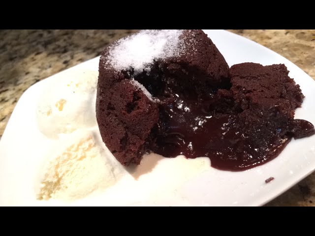 como hacer volcan de chocolate