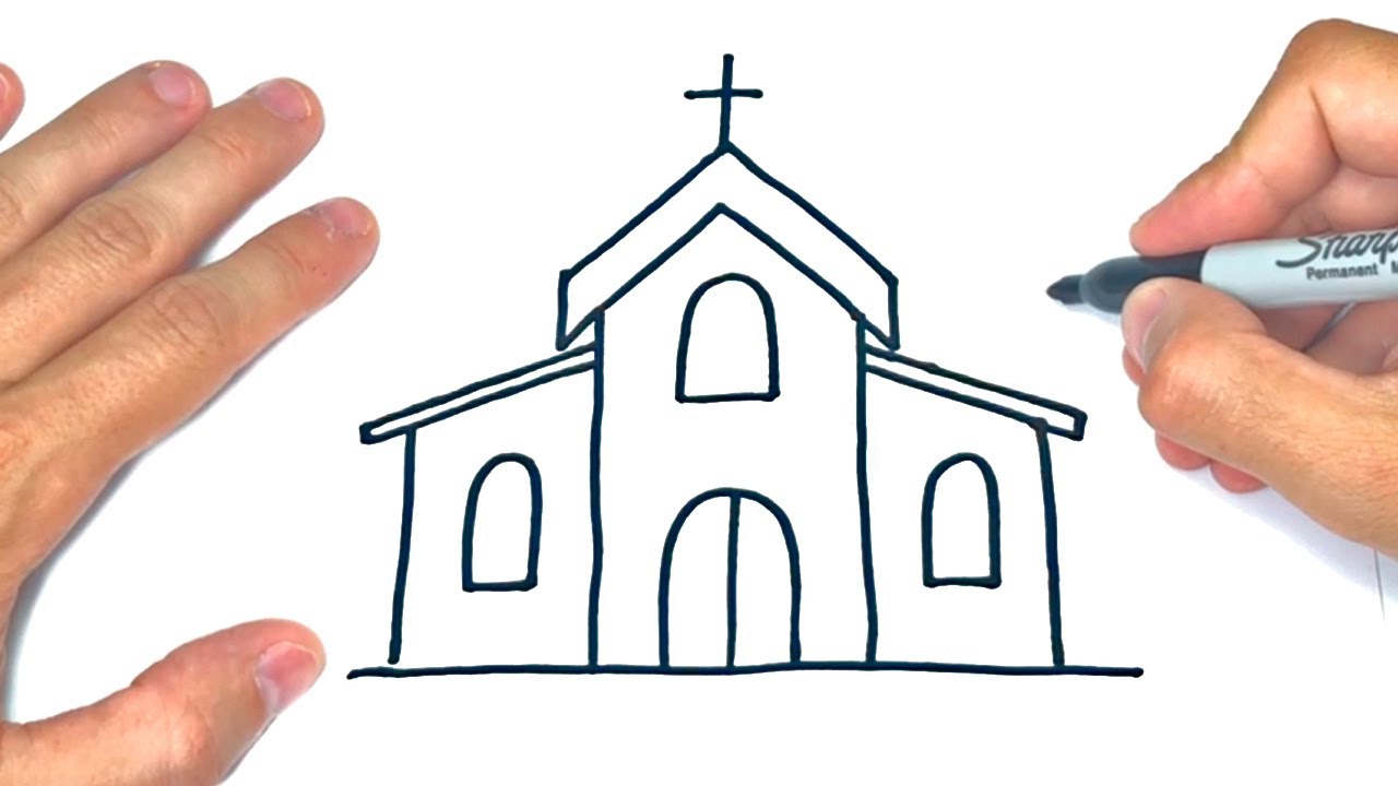 iglesia para colorear