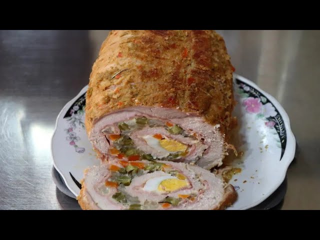 Como hacer lomo de cerdo relleno