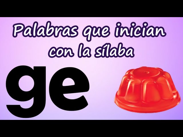 palabras con ge